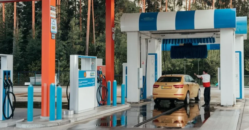 gas and car wash near me