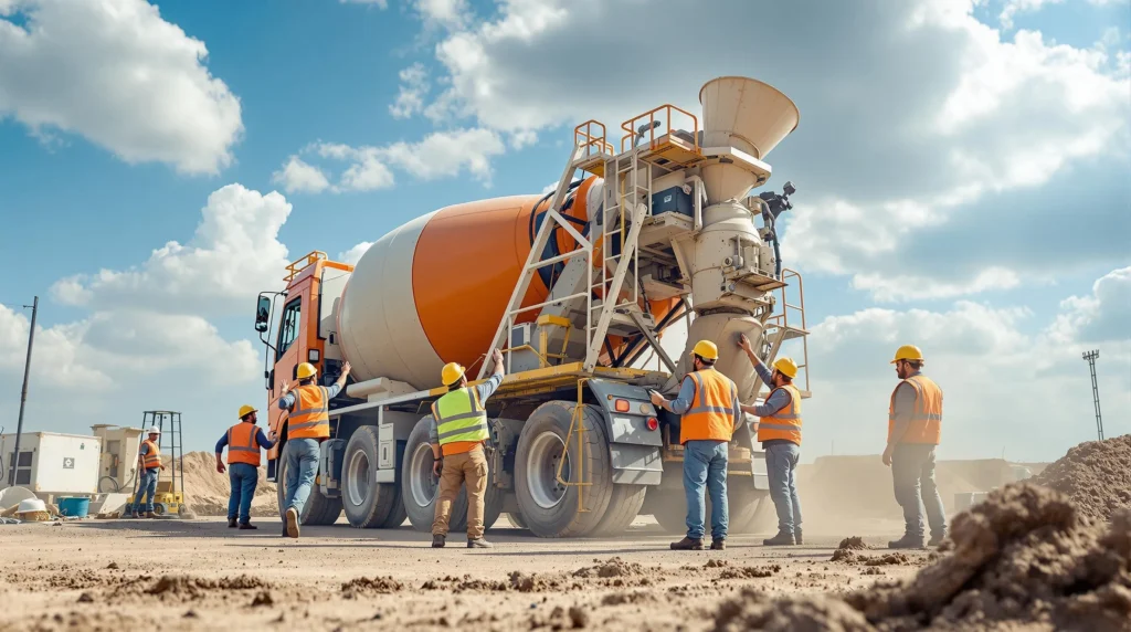 cement mixer lorry