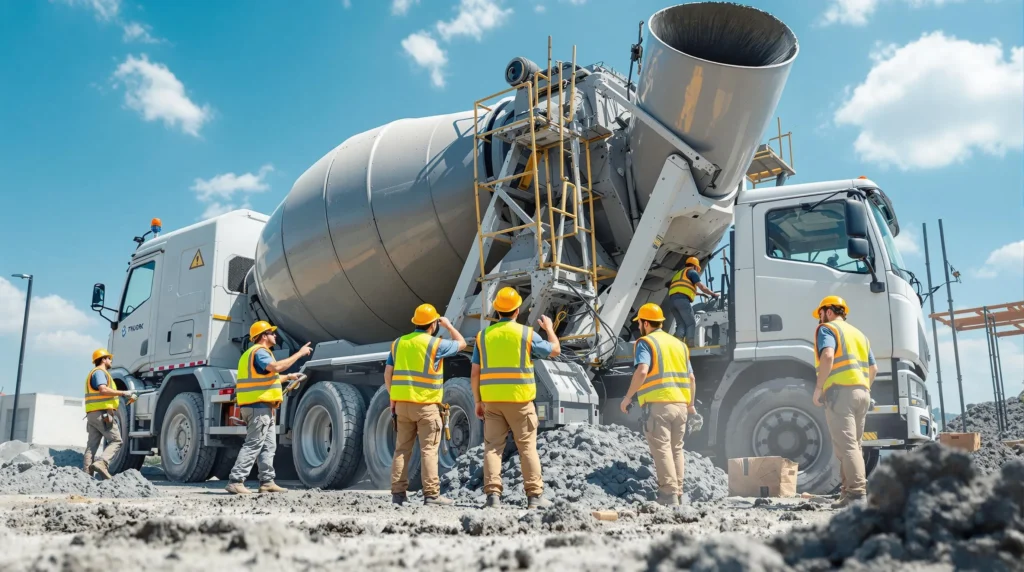 concrete mixer car