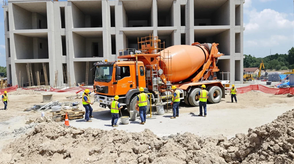 concrete mixer lorry