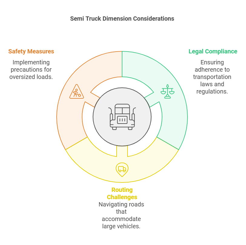 how long is semi truck with trailer