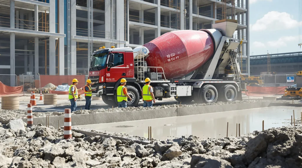 how wide is a concrete truck