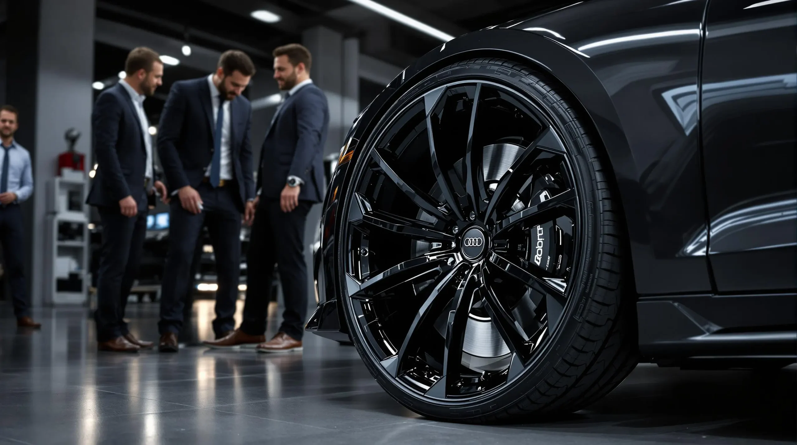 black audi rims