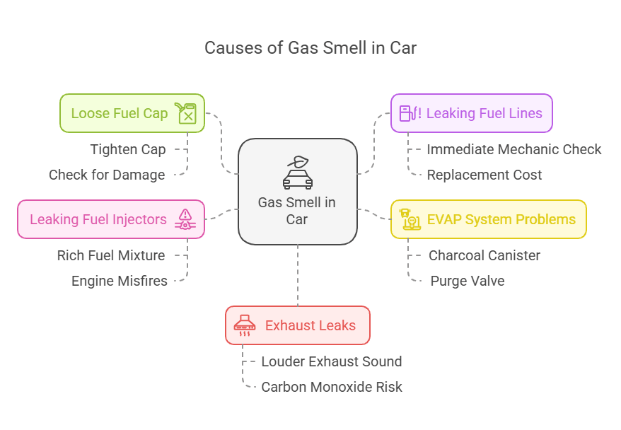 gas smell in car