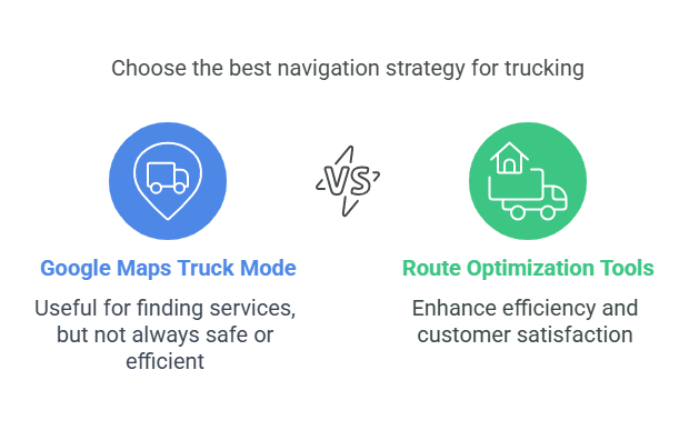 google maps truck stops