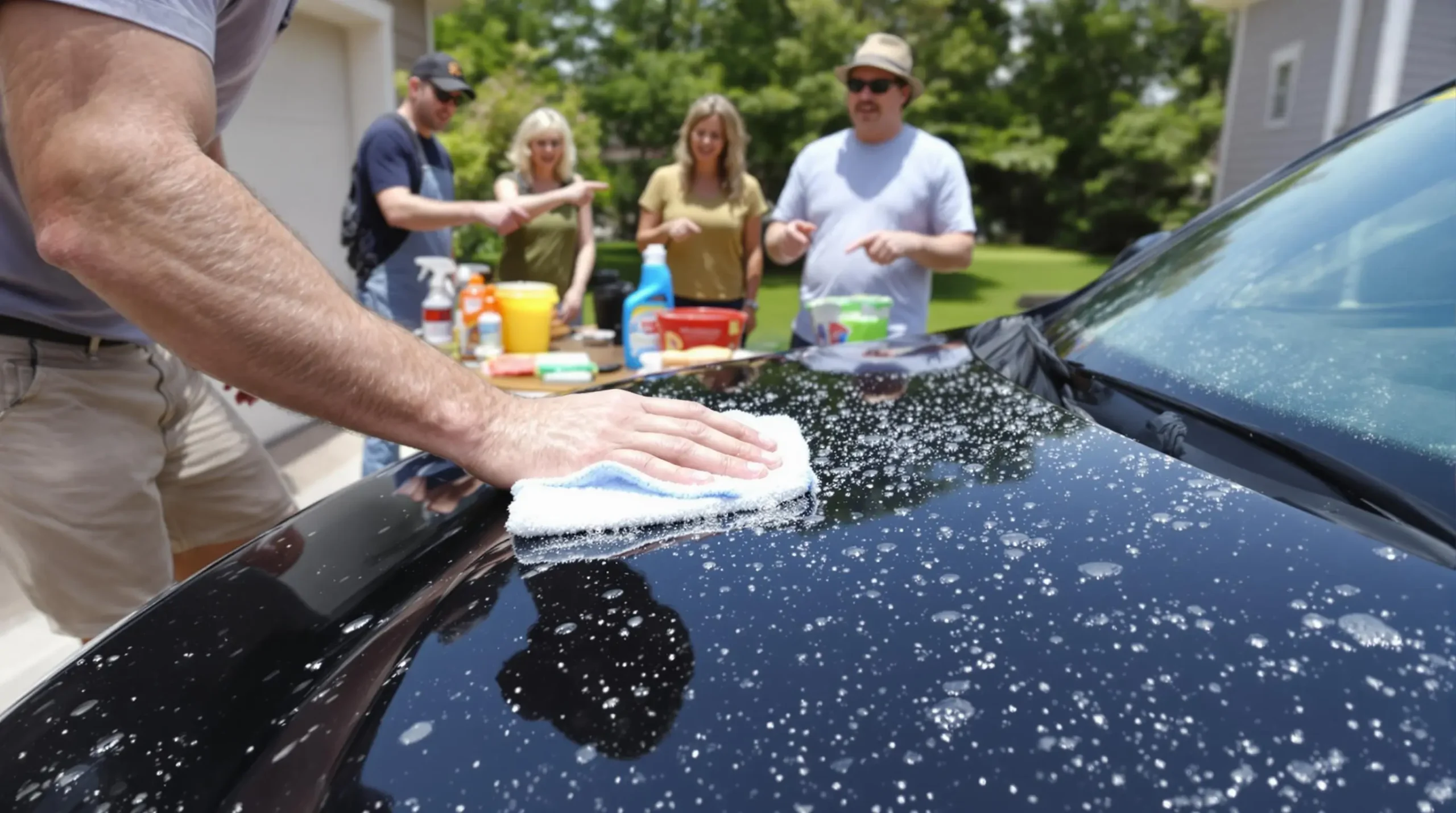 how to remove water spots from car