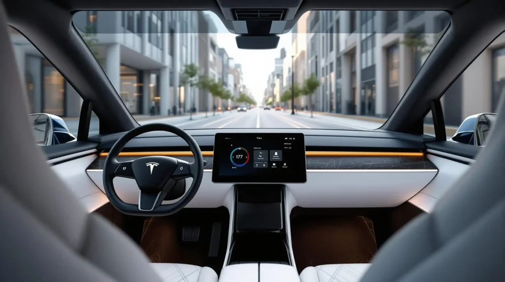 tesla cybertruck interior