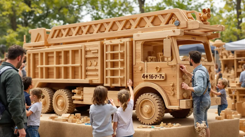 wooden fire engine