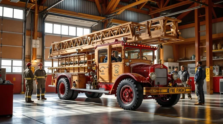 wooden fire truck