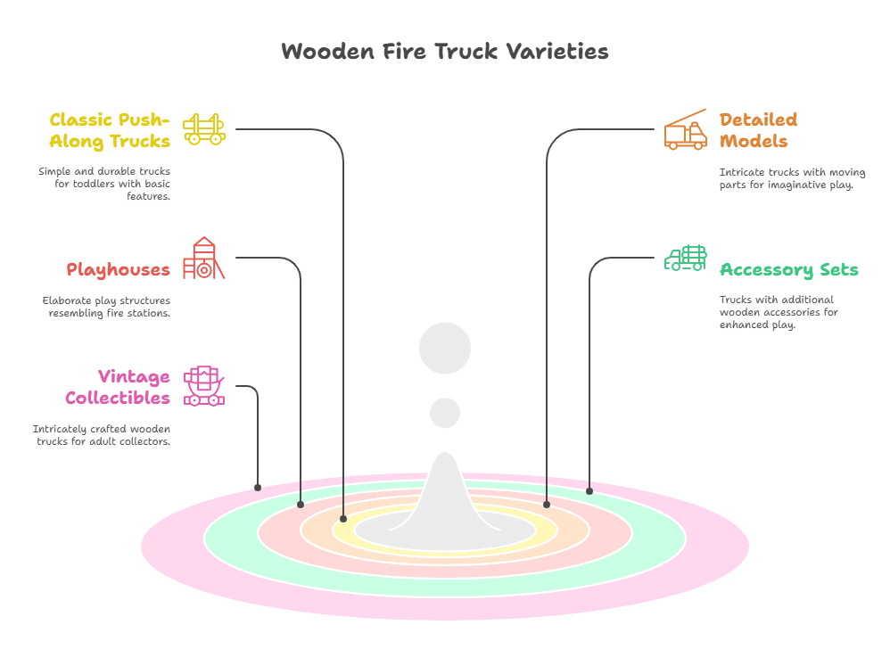 wooden fire truck toy